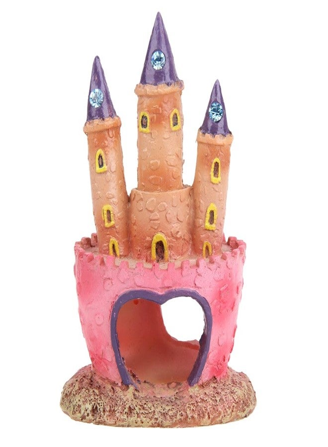 Elecphbo 3D Resin Aquarium Decoration Castle - Cartoon Fish Tank Ornament, Non-Toxic Safe for Freshwater/Saltwater Tanks, Colorful Design, Enhances Underwater Environment (Multicolor) - Image 1